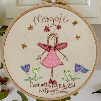 Celebration Embroidery Hoop, For A Girl, 5 of 5