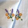 Birthday Flower Cotton Linen Napkins Gift, thumbnail 4 of 4