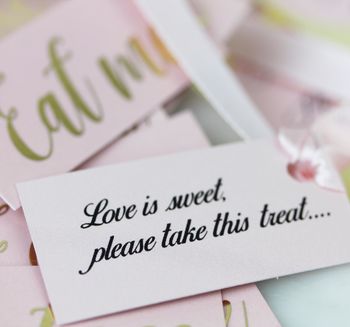 D I Y 'Eat Me' Wedding Favour Labels Personalised, 3 of 6