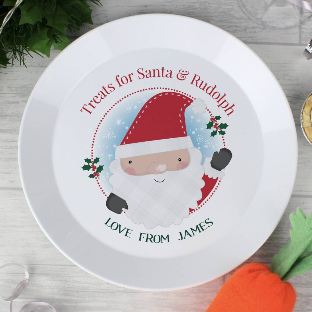 Personalised Santa Christmas Eve Mince Pie Plate, 1 of 2