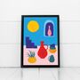 'Tangiers' Abstract Mid Century Art Print, thumbnail 2 of 2