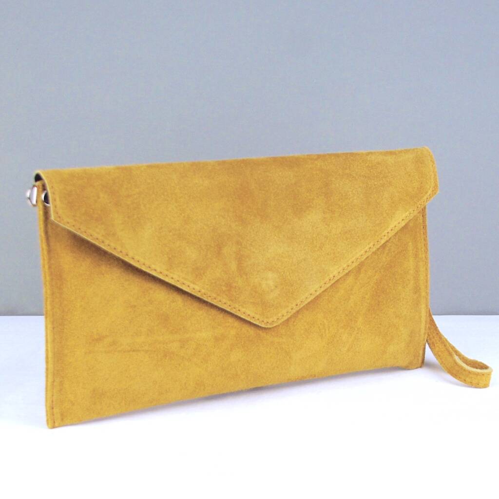 Personalised Summer Colours Suede Envelope Clutch Bag By Penelopetom ...