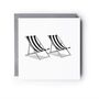 Deck Chairs Seaside Greeting Card, thumbnail 3 of 6