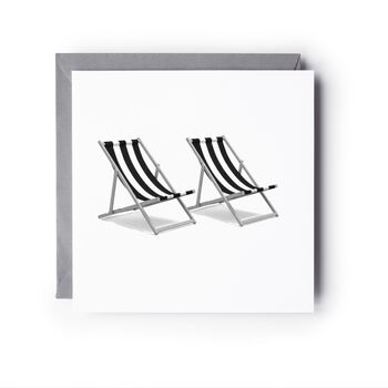 Deck Chairs Seaside Greeting Card, 3 of 6