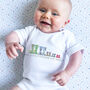 Personalised Welly Boot Family Baby Grow, thumbnail 1 of 8