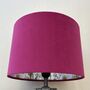 Ava Fuchsia Pink Velvet Double Sided Flower Lampshade, thumbnail 5 of 9