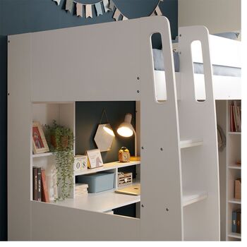 Harper High Sleeper Bed With Desk, Wardrobe And Storage, 4 of 10