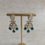 Green Gold Plated Mother Of Pearl Earrings, thumbnail 4 of 5