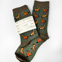 Personalised Christmas Horse Bamboo Socks With Gold Foil Label, thumbnail 2 of 9