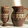 Set Of Two Ceramic Wine Glasses And Jug, thumbnail 1 of 5