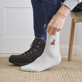 Countryside Fox Wool Socks Ideal Gift For Dog Walkers And Nature Enthusiasts, 5 of 12
