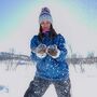 Arctic Fairisle Knit Reflective Super Bobble Hat, thumbnail 6 of 6