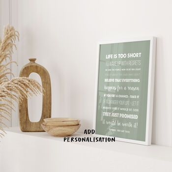 'Worth It' Inspirational Quote Print, 3 of 7