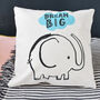 Dream Big Elephant Personalised Cushion, thumbnail 2 of 5