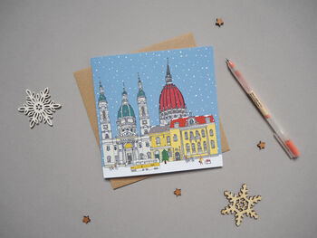 Five Cityscape Christmas Cards Mix And Match, 4 of 12