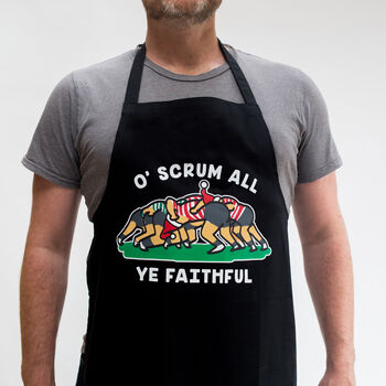 Funny Rugby Christmas Apron, 3 of 7