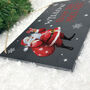 Personalised Cartoon Santa Nice List Slate Hanging Sign 25 X 15cm, thumbnail 4 of 6
