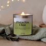 Pistachio Choc Wood Wick Candle Dubai Chocolate Pistachio Scented, thumbnail 3 of 7