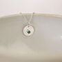 Handmade Sterling Silver Birthstone Disc Pendant, thumbnail 1 of 4