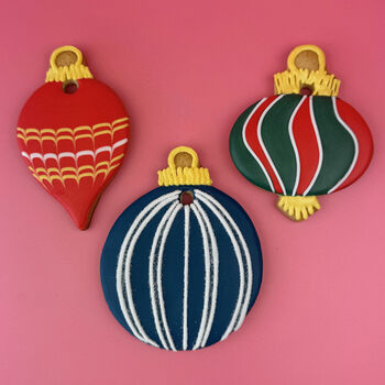 Large Christmas Bauble Biscuits, 2 of 2