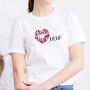 Heart Print T Shirt Xoxo, thumbnail 5 of 6