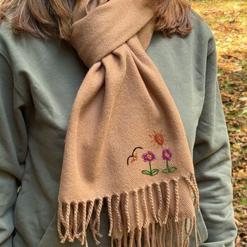 Luxury Scarf Personalised With Child's Artwork, 5 of 5