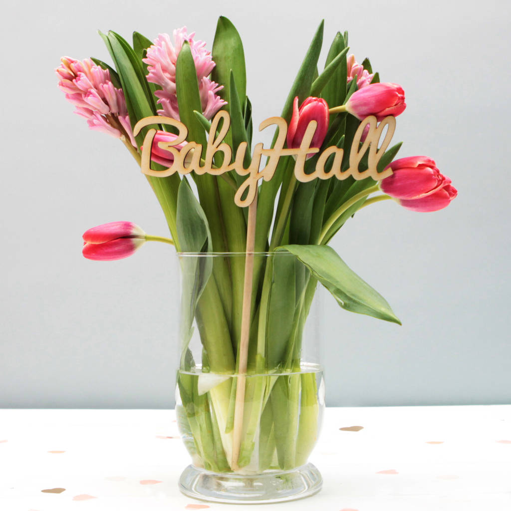 Personalised New Baby / Baby Shower Flower Prop By Postbox Party