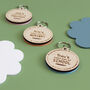 First Day At School Personalised Wooden Bag Tag, thumbnail 3 of 7