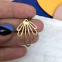 Minimal Brass Flower Cut Out Necklace, thumbnail 8 of 8