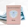 Welcome To The World Baby Boy Card, thumbnail 1 of 2