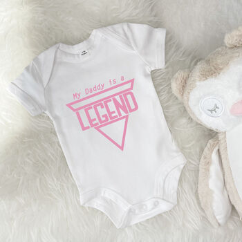'My Daddy Is A Legend' Father's Day Babygrow, 4 of 11