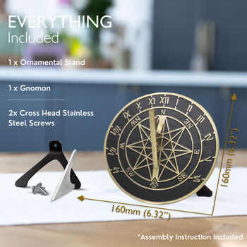 Handmade Star Sundial With Star Pattern, 2 of 5