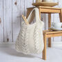 Cable Knit Bag Knitting Kit, thumbnail 1 of 6