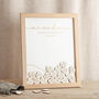 Minimal Script Foiled Wedding Drop Top Frame Guest Book, thumbnail 4 of 6