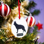 Personalised Dog Silhouette Round Christmas Decoration, thumbnail 12 of 12