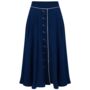 Rita Skirt In French Navy Vintage 1940s Style, thumbnail 1 of 2