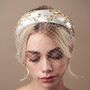 Ivory Padded Headband With Swarovski Crystals Angelica, thumbnail 9 of 12