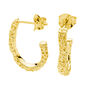 Half Hula Hoop Earrings In Gold Vermeil Plated, thumbnail 2 of 6