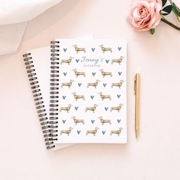 Personalised Dachshund Notebook Diary, 4 of 4