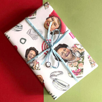 Hyacinth Bucket Wrapping Paper, Keeping Up Appearances Gift Wrap, 3 of 8