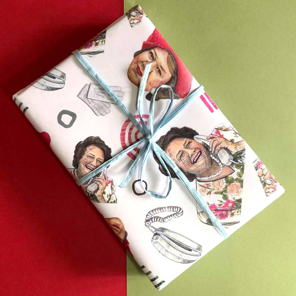 Hyacinth Bucket / Keeping Up Appearances Wrapping Paper, 1 of 4