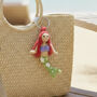 Handmade Felt Mermaid Keyring, thumbnail 1 of 3