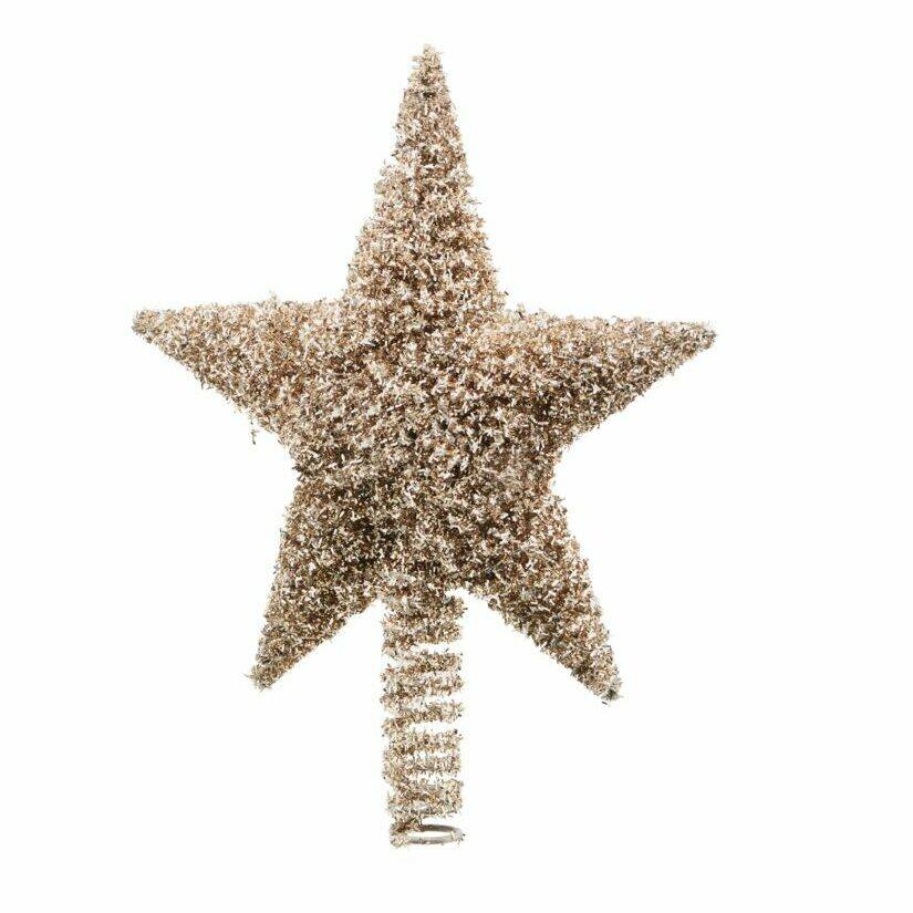 Gold Tinsel Star Tree Topper By all things Brighton beautiful