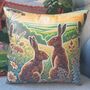Countryside Hare Print Cushion, Nature Inspired Decor, thumbnail 7 of 7