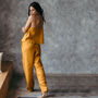 Linen Pyjama Set For Women Cami And Loose Trousers, thumbnail 4 of 10