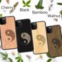 Ying Yang Floral Wooden Case iPhone Samsung Google, thumbnail 6 of 6