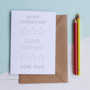 Personalised Colour In I Love Daddy Father’s Day Card, 11 of 11