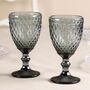 Set Of Four Grey And Purple Wine Goblets, thumbnail 2 of 4