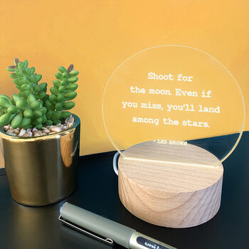 Personalised Motivational Quote Mini Desk Lamp, 7 of 9