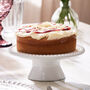 White Ceramic Cake Stand With Beaded Edge, thumbnail 1 of 6